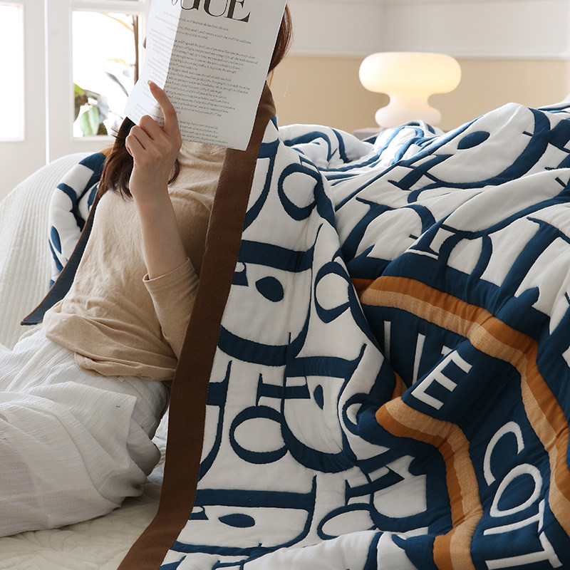 十层毛巾被纯棉纱布盖毯成人棉纱毛巾毯子单双人加厚面包被子春秋