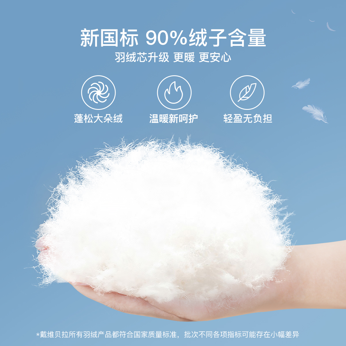 戴维贝拉男童羽绒服童装冬装新款儿童小童宝宝白鸭绒连帽加厚外套