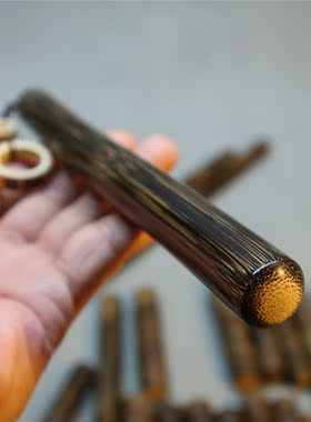 实心竹金丝竹手把件手持盘玩短棍