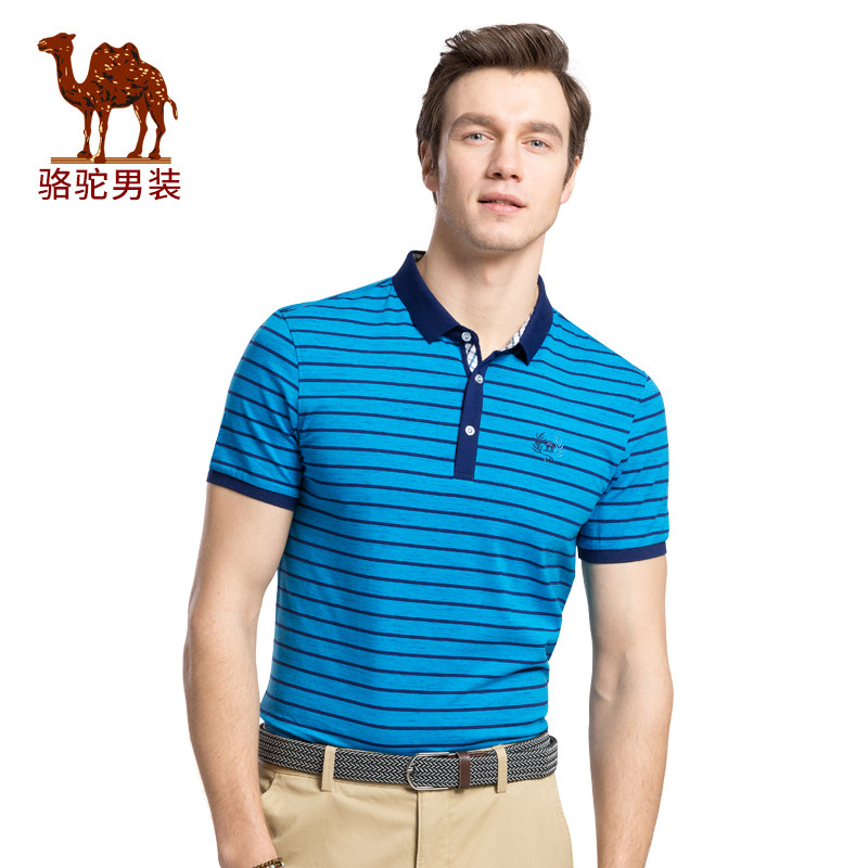 【清仓】骆驼男装夏季男青年翻领polo 骆驼尔居T恤