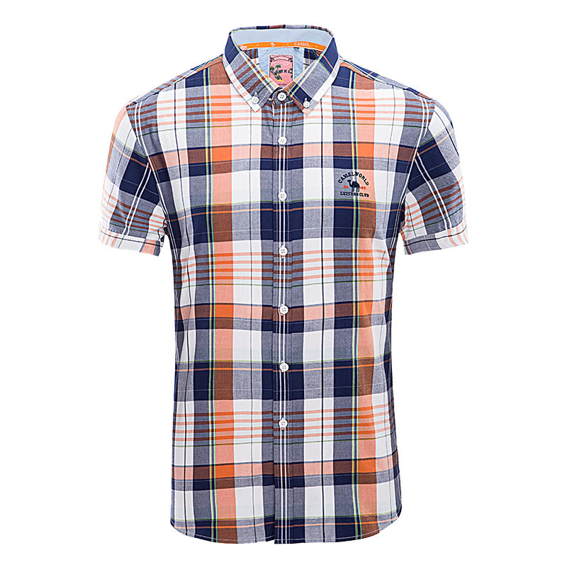 【清仓】camel /骆驼夏季纯棉男衬衫 骆驼尔居衬衫