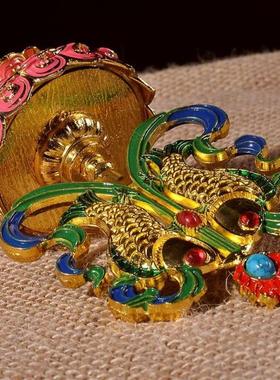 合金吉祥彩绘密宗摆件