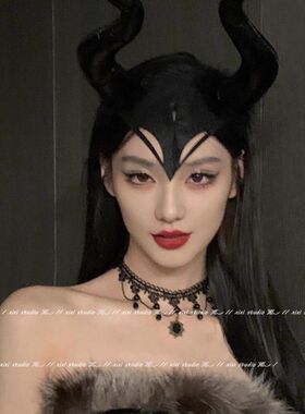 黑色蕾丝项链万圣节吸血鬼装备choker暗黑风锁骨链洛丽塔配饰颈链