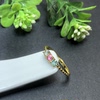 Natural tourmaline ring s925 sterling silver inlaid women's fashion simple and versatile temperament birthday gift for girlfriend