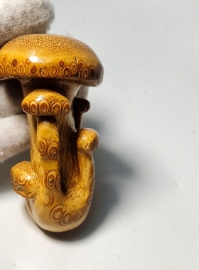 竹根雕随行手把件蘑菇一把抓文玩工艺品收藏送礼挂件精品纯手工