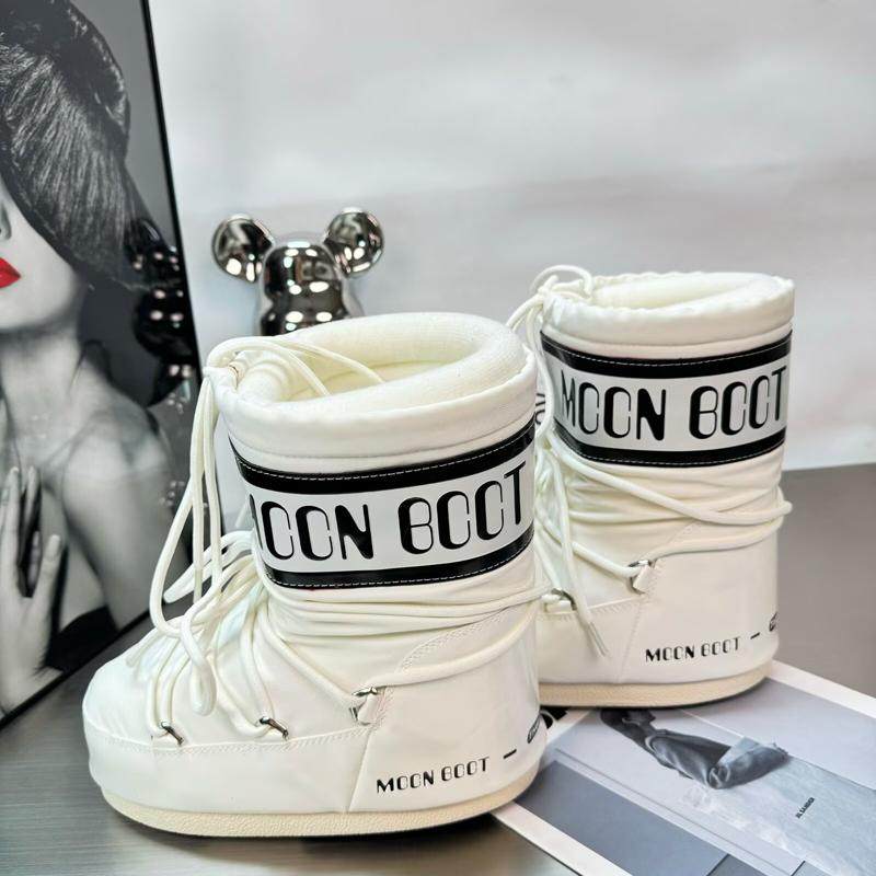 冬季雪地靴女小个子松糕厚底月亮靴加绒加厚保暖棉靴网红爆款增高 - 图1