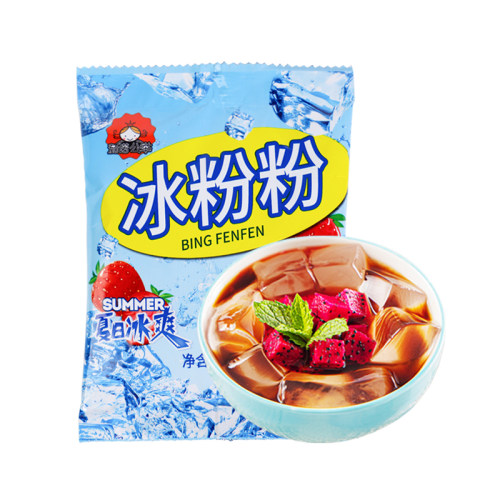 四川风味冰粉粉40gX10袋四川特产红糖糍粑原料白凉粉冰粉配料商用 - 图3