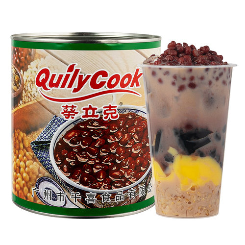 千喜葵立克红豆罐头3350g果汁饮料奶茶甜品专用原料 - 图3
