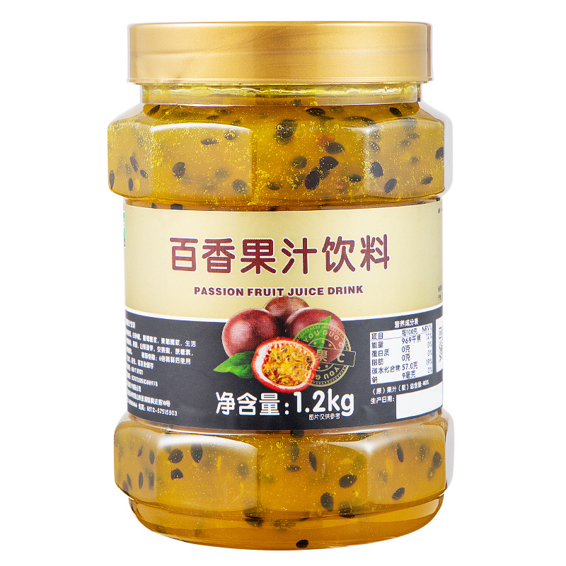 鲜活百香果果酱果粒冲调饮料原浆酱图片_1