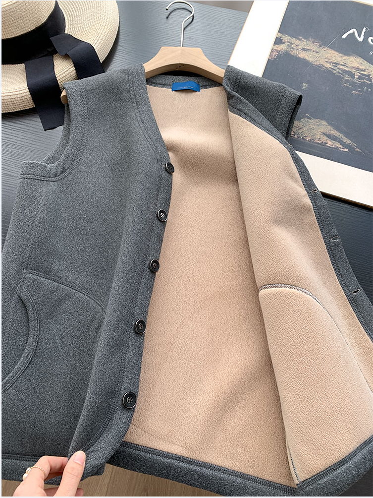 保暖神器！男士驼绒马甲！2025冬季新款加厚加绒背心马夹内搭坎肩,淘宝优惠券,粉丝福利购,淘宝优惠卷