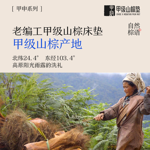 老编工10cm床垫老式棕绷纯山棕床垫天然手工棕垫子偏硬质护腰护脊 - 图2