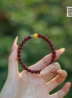 朱砂本命年转运手串红色正品手链