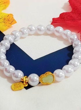 女款百搭高级感手链学生闺蜜diy小众轻奢简约招财手串饰品手饰