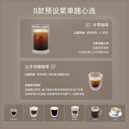 De'Longhi Silver Knight semi-automatic coffee machine with integrated grinder