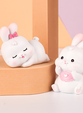 other树脂桌面可爱兔子