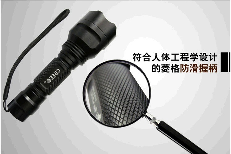 正品Ultrafire进口CREEQ5/T6LEDC8强光手电筒远射迷你充电18650 - 图3