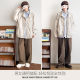 ໂຊດາໂຊດາ Studio Spring Solid Color Versatile Overalls for Men and Women Japanese Youth Casual Loose Straight Pants
