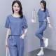 ໂສ້ງກະໂປ່ງ denim ທຳມະດາ ສຳລັບຜູ້ຍິງ ລະດູຮ້ອນ, ຂະໜາດບວກ, ຫຼຸດອາຍຸ, ກະຊັບ, ໜ້າທ້ອງ, ໂສ້ງ, ແຟຊັ່ນ, ຊຸດສອງສົ້ນວ່າງ