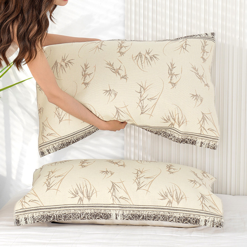 100%纯棉纱布枕巾一对装四季新款成人枕头巾柔软透气全棉包边盖巾,淘宝优惠券,粉丝福利购,淘宝优惠卷