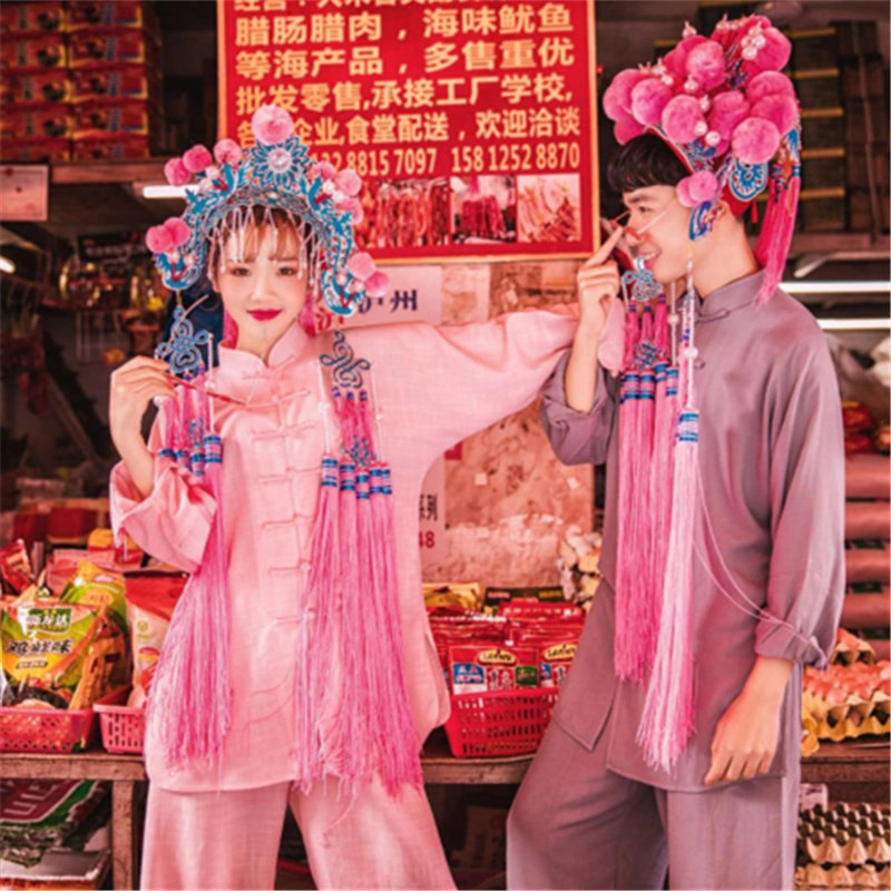 影楼写真情侣主题服新品外景街拍款戏剧潮服嘻哈拍照装个性感服森 卡琪诺摄影服饰商场 影楼写真情侣主题服新品外景街拍款戏剧潮服嘻哈拍照装个性感服森 卡琪诺摄影服饰商场