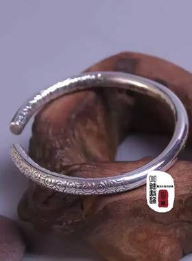 纯银饰品如意金箍棒手镯