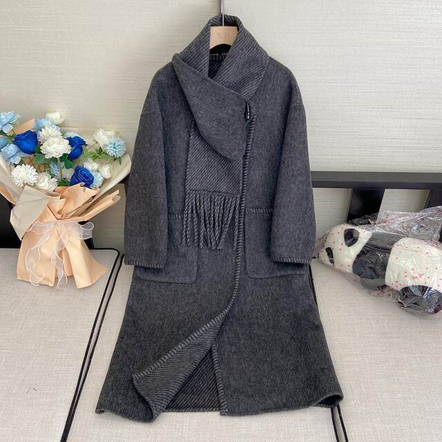 Double-sided cashmere coat, high-end mid-length Korean version