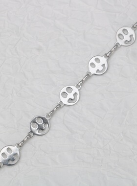 不锈钢DIY爱心笑脸鱼骨链条饰品