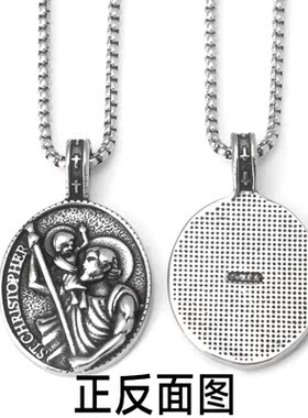 不锈钢钛钢男女古希腊人像项链