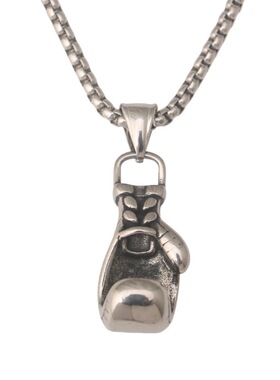 复古拳击手套吊坠项链男潮嘻哈风