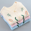 Korean style spring and autumn girls' pure cotton embroidered knitted vest