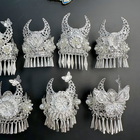 Guizhou Qianhu Miao Village Cultural and Creative Silver Cap Refrigerator Magnet