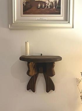 壁挂式蝴蝶结木制复古置物架