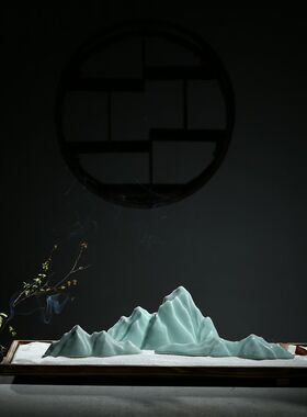 陶瓷枯山水新中式风软装造景摆件