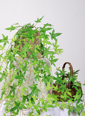 仿真绿植 地瓜叶 家居酒店软装饰工程婚庆摆件布景墙插花假树叶