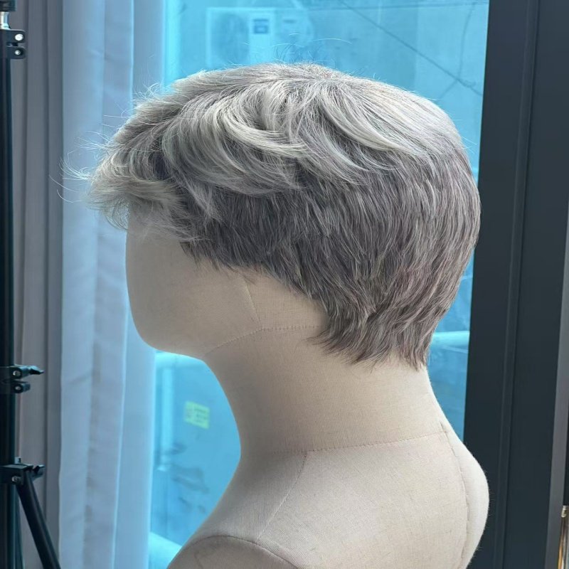 外国人假发帅气蓬松短发奶奶灰色假发欧美男士灰白发套演出假发,淘宝优惠券,粉丝福利购,淘宝优惠卷