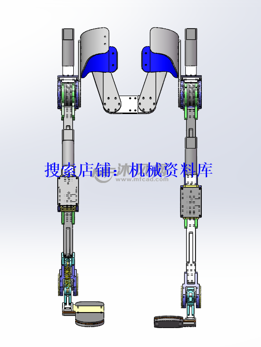 电机直驱全下肢外骨骼仿生模型3D图纸SW设计参考资料素材【38】-图1