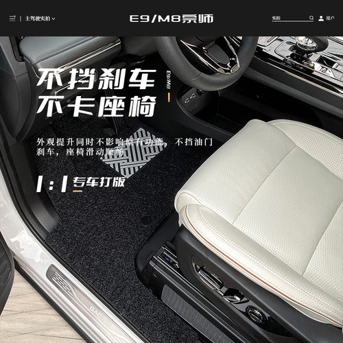 适用于广汽传祺E8/M8宗师/e9脚垫传奇领秀版GM6pro丝圈改装专用品 - 图0