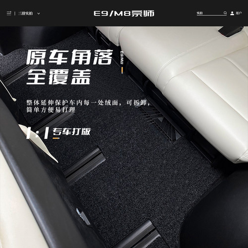 适用于广汽传祺E8/M8宗师/e9脚垫传奇领秀版GM6pro丝圈改装专用品 - 图2