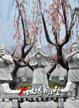 刘备关羽张飞雕像户外园林景观