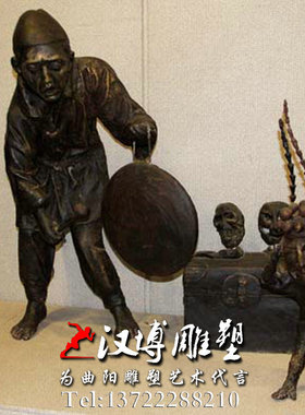 玻璃钢户外景观人物雕塑定制