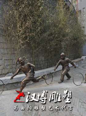 民俗文化古代商业街景观人物雕塑