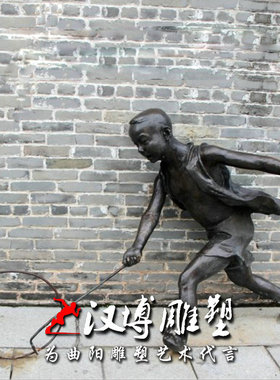 玻璃钢古代民俗人物雕塑