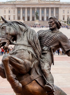 雕塑汉博雕塑铸铜园林景观骑马