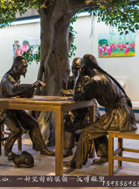 玻璃钢大型景观定做古代人物仿铜