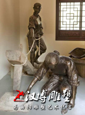 玻璃钢民俗商业街景观人物雕塑