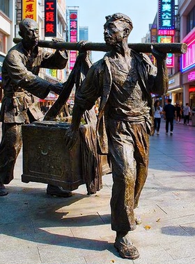 民俗民风人物雕塑定制厂家汉博