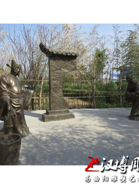 古代户外园林景观人物雕塑