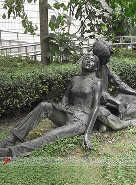 爱情文化景观人物玻璃钢铜雕作厂