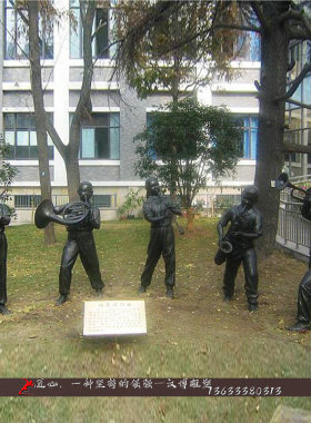 玻璃钢校园少女人物雕塑定制