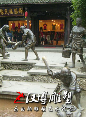 玻璃钢雕塑民俗牧童骑黄牛